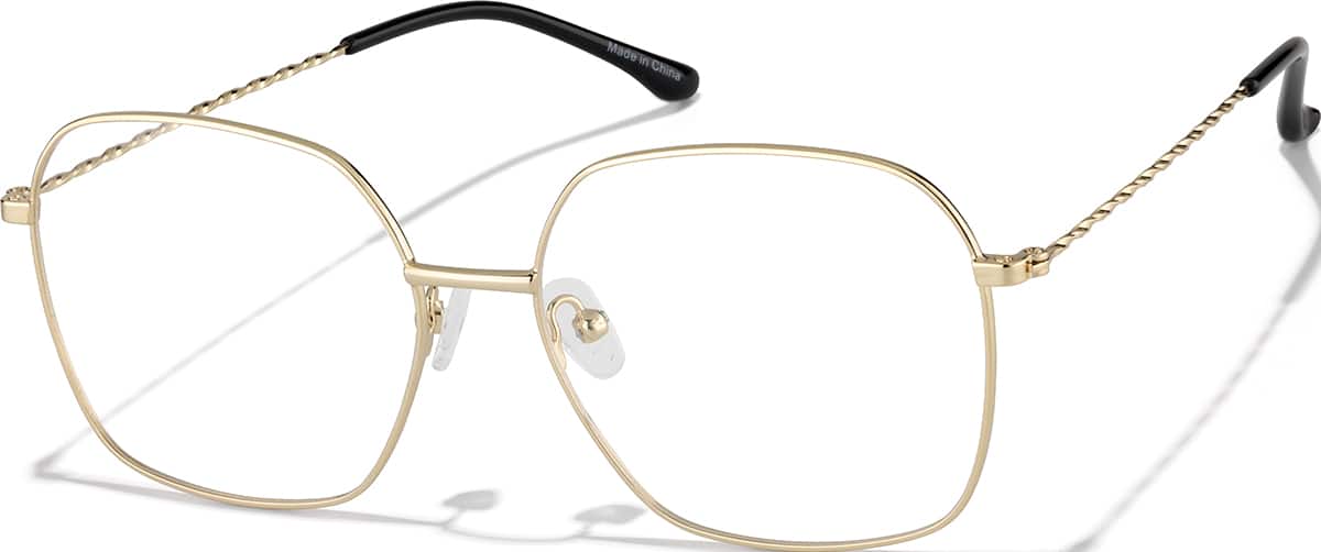 Angle view of Square Glasses 3218614 in Gold