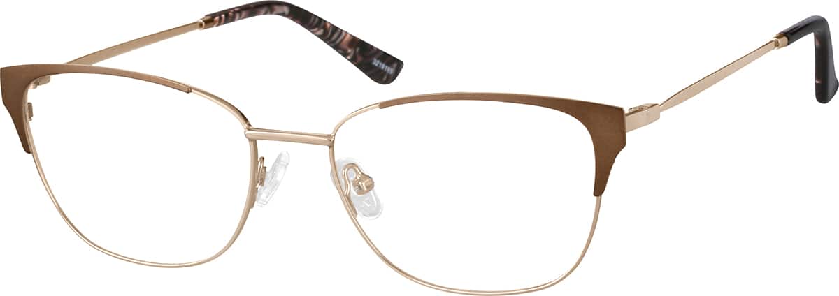 Angle view of Rectangle Glasses 3219115 in Copper