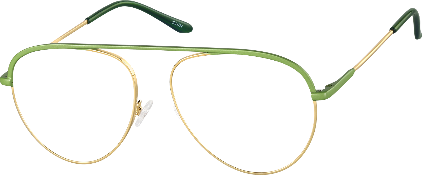 Angle view of Aviator Glasses 3219724 in Green