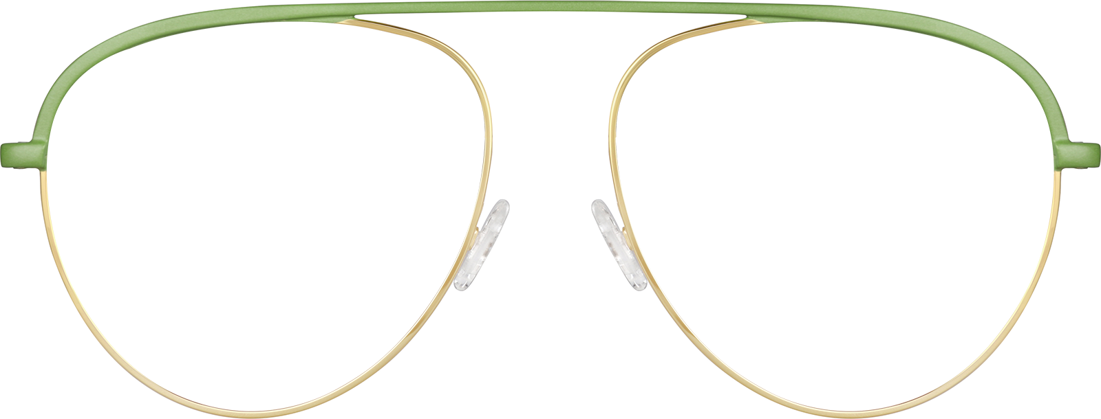 Front view of Aviator Glasses 3219724 in Green