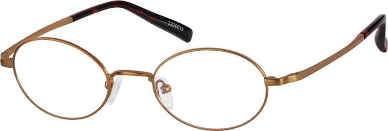 Angle view of Oval Glasses 3220015 in Copper