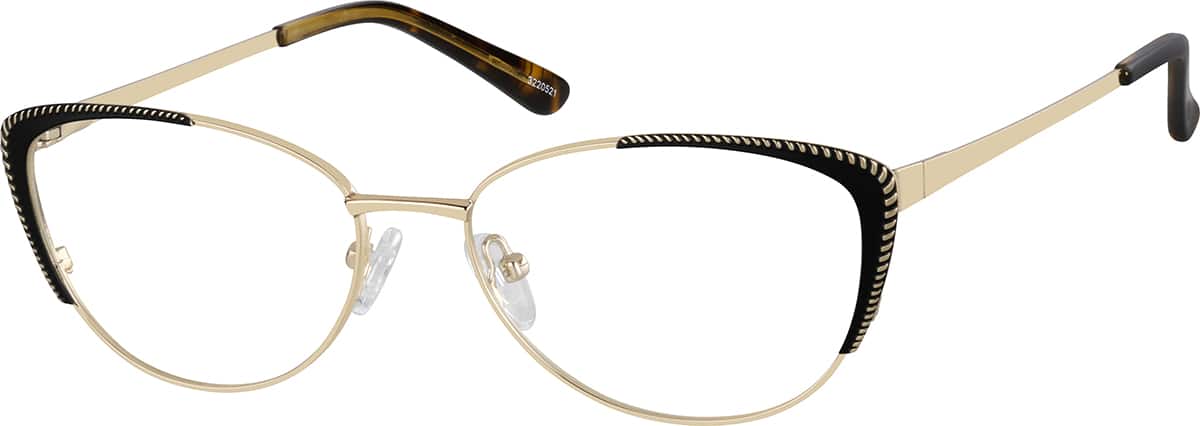 Angle view of Oval Glasses 3220521 in Black