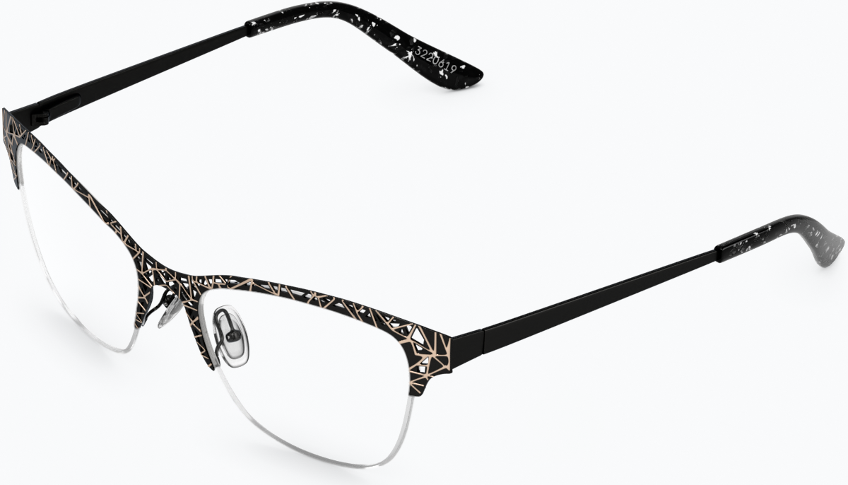 Angle view of Cat-Eye Glasses 3220621 in Black