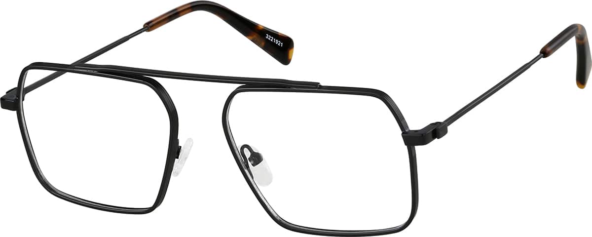 Angle view of Aviator Glasses 3221921 in Black