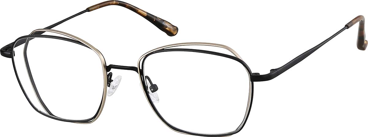 Angle view of Vasos cuadrados 3223321 in Negro