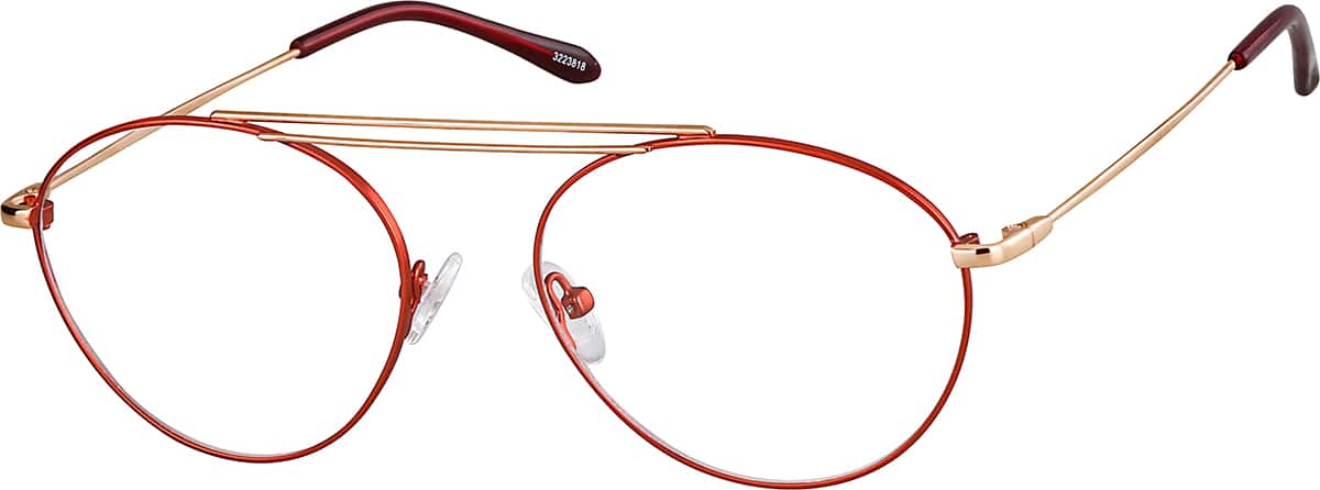 Angle view of Aviator Glasses 3223818 in Red
