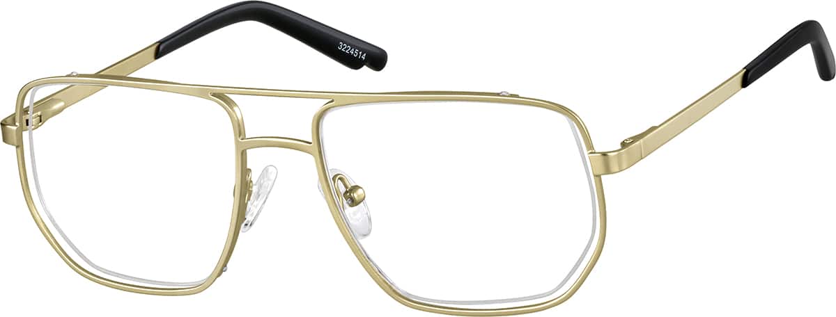 Angle view of Anteojos de aviador para niños 3224514 in Dorado