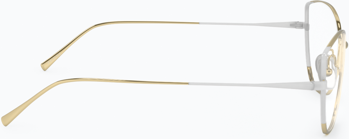 Side view of Cat-Eye Glasses 3227514 in White/Gold