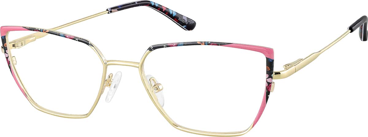 Angle view of Lentes Estillo Ojo de Gato 3228219 in Rosa