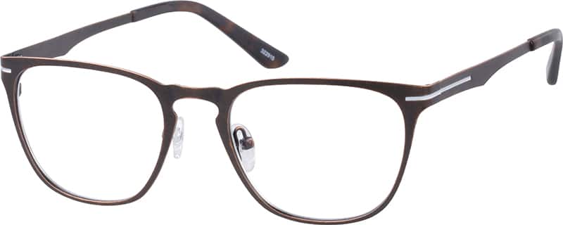 Angle view of Square Glasses 322915 in Brown