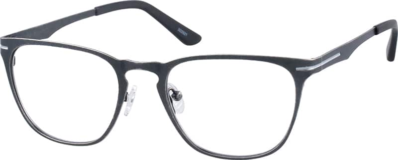Angle view of Square Glasses 322921 in Black