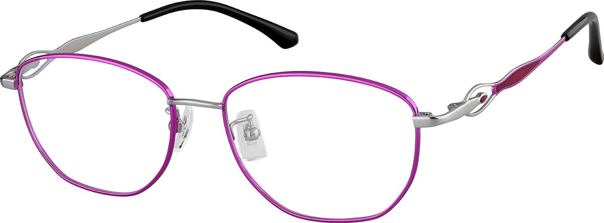 Angle view of Anteojos ovalados 3230517 in Violeta