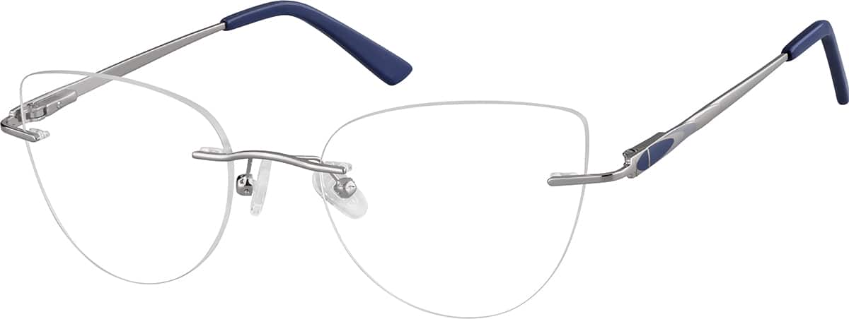 Angle view of Rimless Glasses 3230911 in Grey