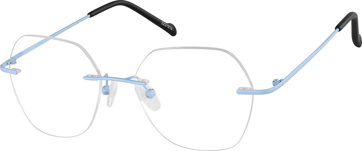 Angle view of Rimless Glasses 3231916 in Blue
