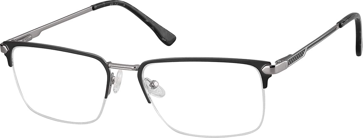Angle view of Rectangle Glasses 3232421 in Black