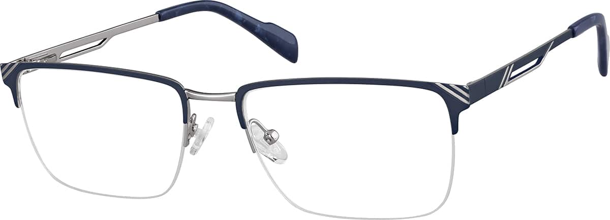 Angle view of Rectangle Glasses 3232616 in Navy