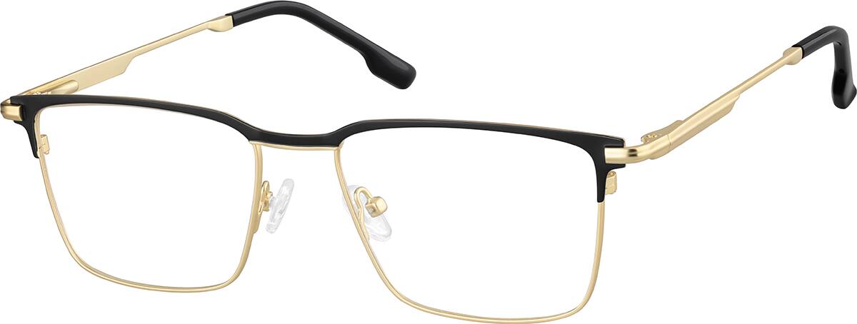 Angle view of Browline Glasses 3233721 in Black