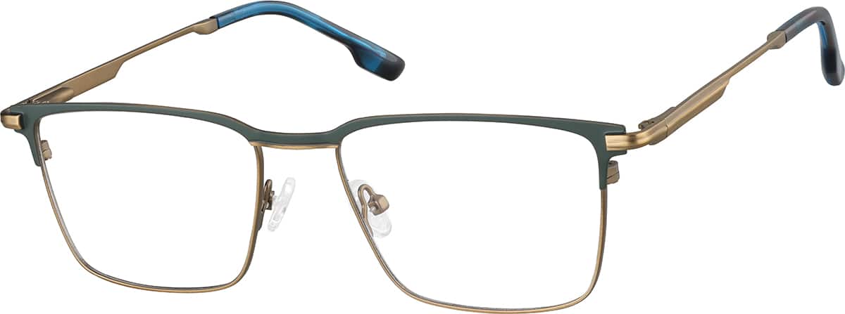Angle view of Browline Glasses 3233724 in Green