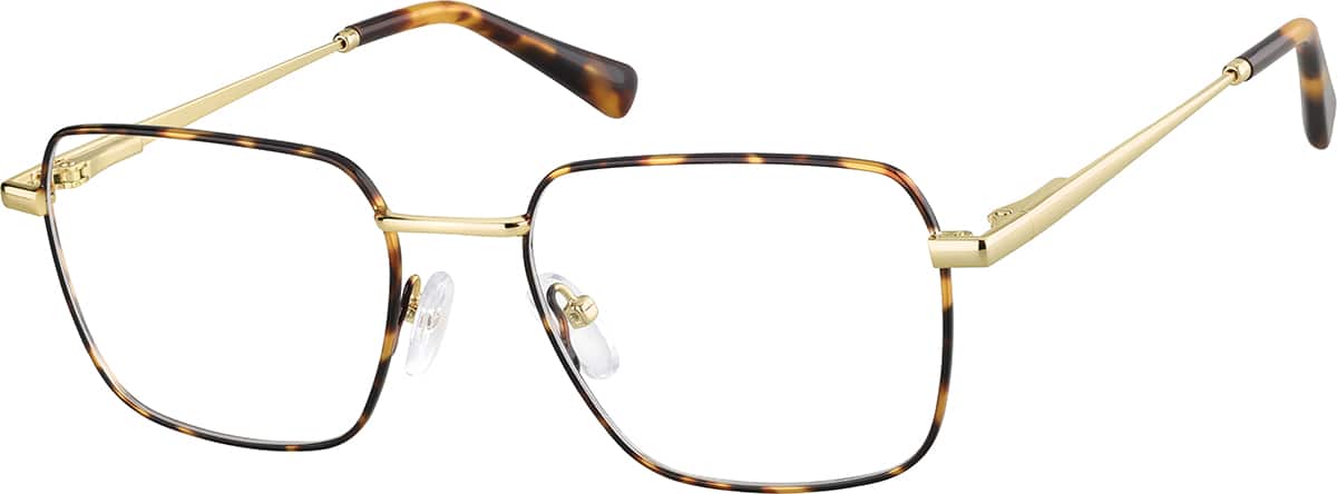 Angle view of Rectangle Glasses 3234925 in Tortoiseshell