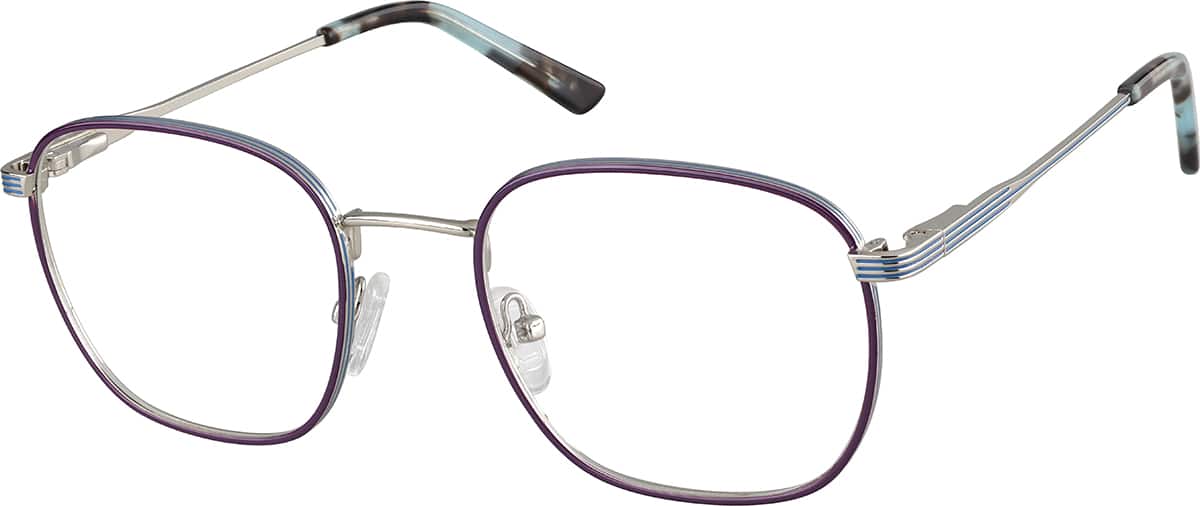 Angle view of Square Glasses 3235617 in Purple