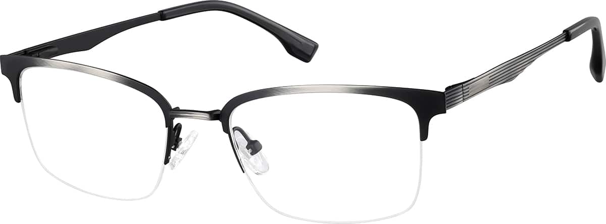 Angle view of Rectangle Glasses 3236612 in Gray
