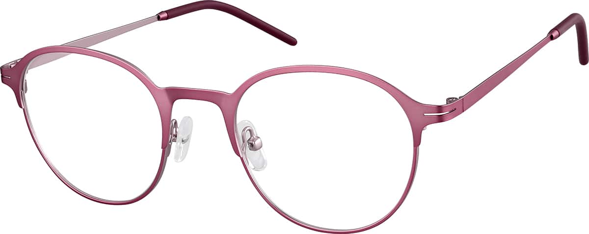 Angle view of Round Glasses 3237419 in Pink
