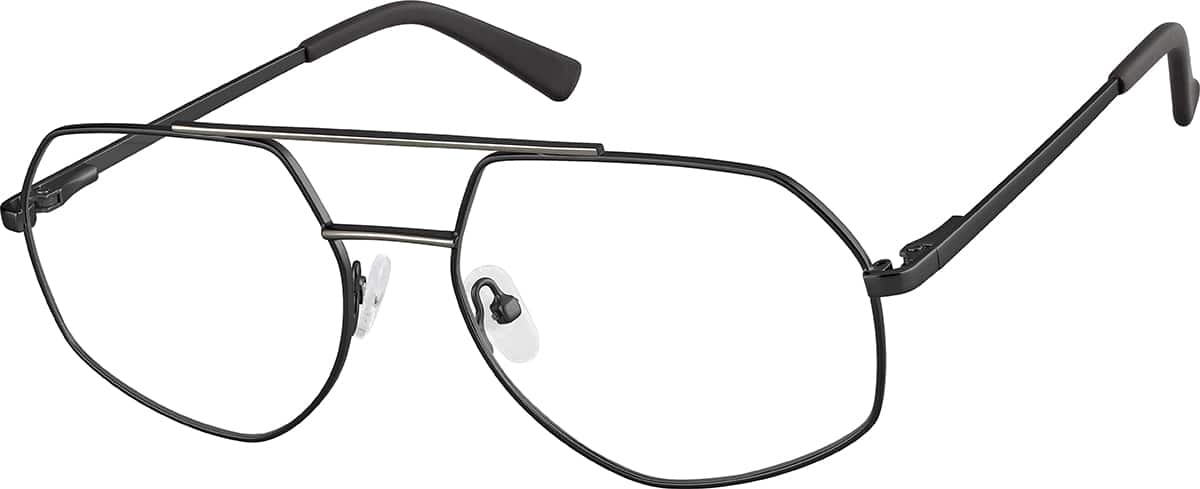 Angle view of Aviator Glasses 3238021 in Black