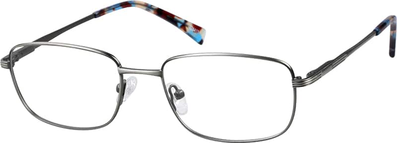 Angle view of Rectangle Glasses 324411 in Silver