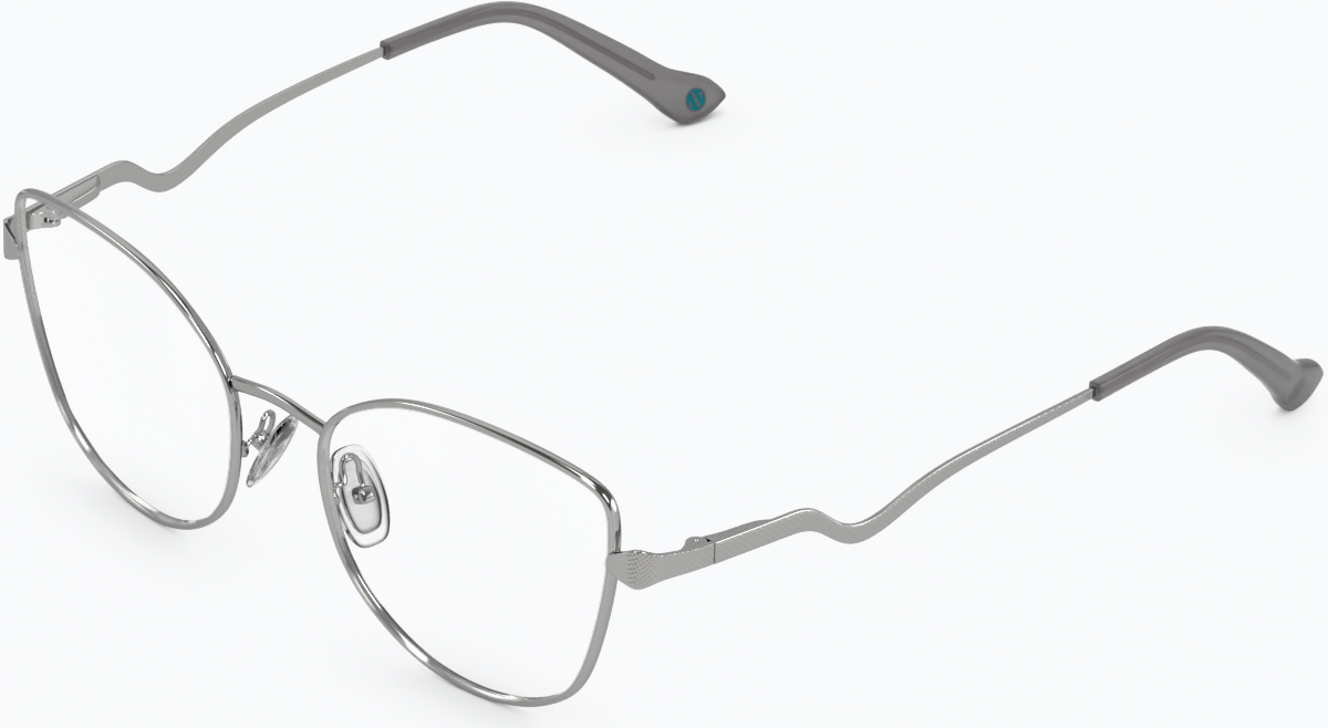 Angle view of Serpent Sage Glasses 3245911 in Silver