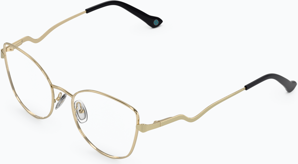 Angle view of Serpent Sage Glasses 3245914 in Gold