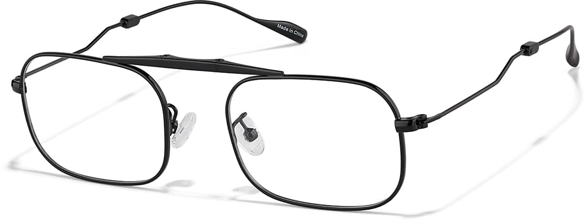 Angle view of Foldable Rectangle Glasses 3246321 in Black
