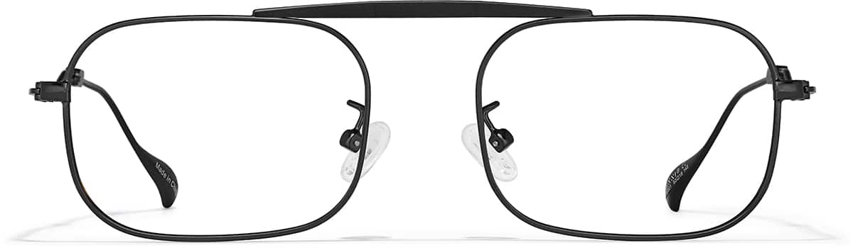 Front view of Foldable Rectangle Glasses 3246321 in Black