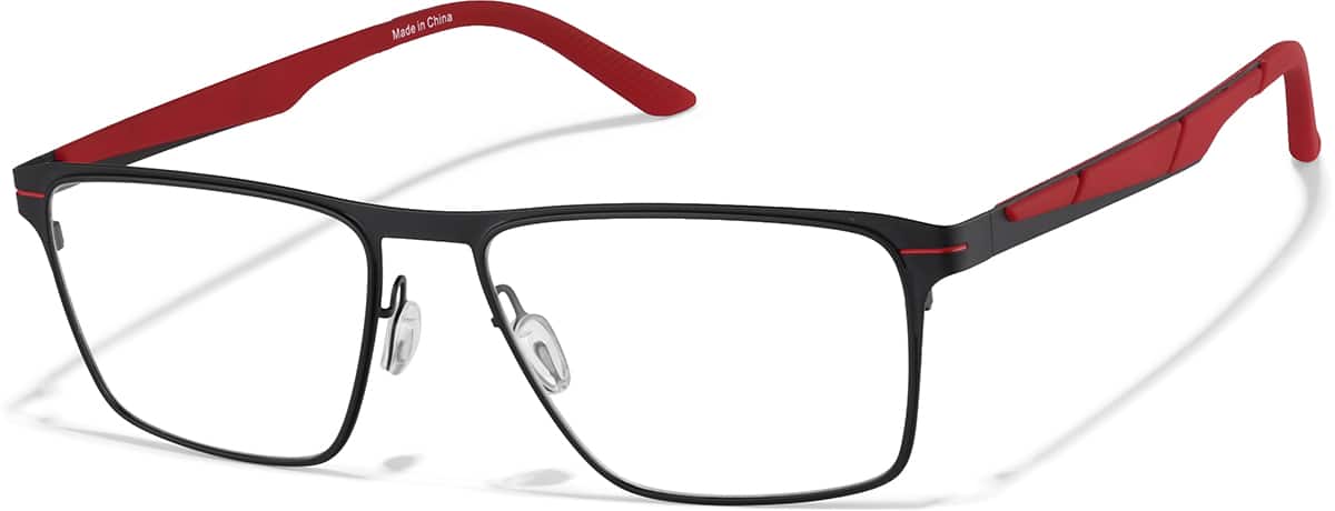 Angle view of Rectangle Active Glasses 3246521 in Black