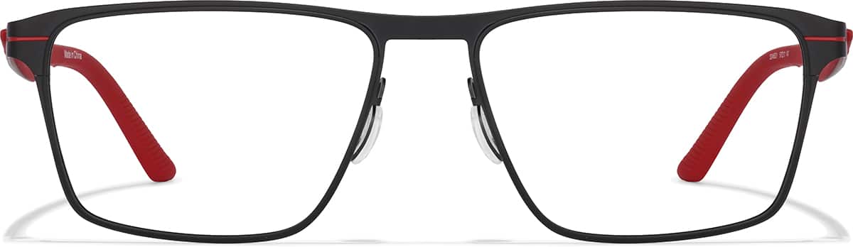 Front view of Rectangle Active Glasses 3246521 in Black