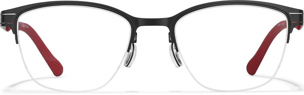 Front view of Half Rim Glasses 3246921 in Black