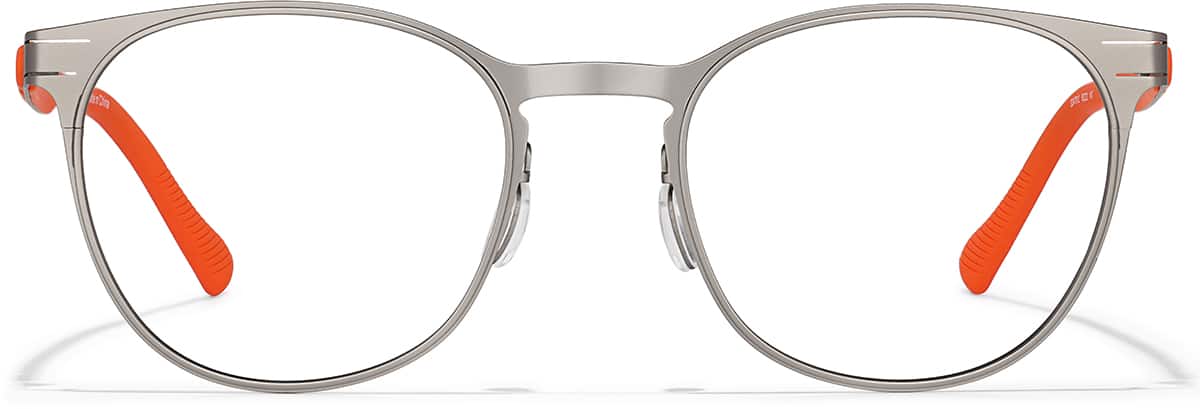Front view of Active Round Glasses 3247012 in Gray