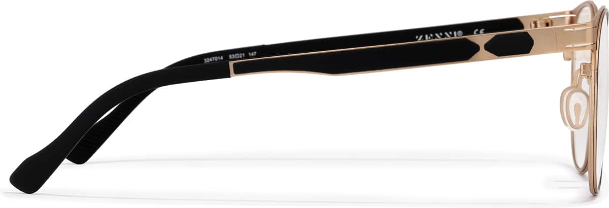 Side view of Active Round Glasses 3247014 in Gold