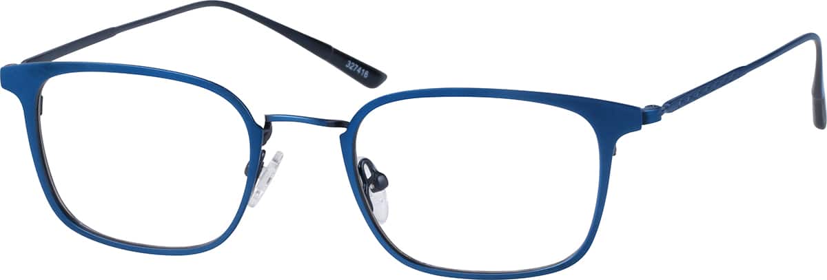 Angle view of Rectangle Glasses 327416 in Blue