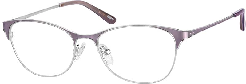 Angle view of Lentes Estillo Ojo de Gato 328417 in Ciruela