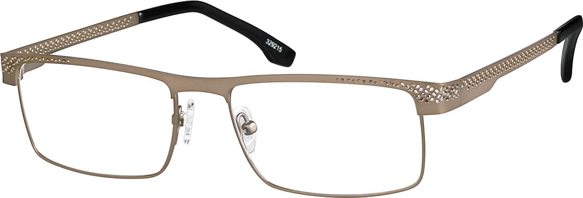 Angle view of Rectangle Glasses 329215 in Light Brown