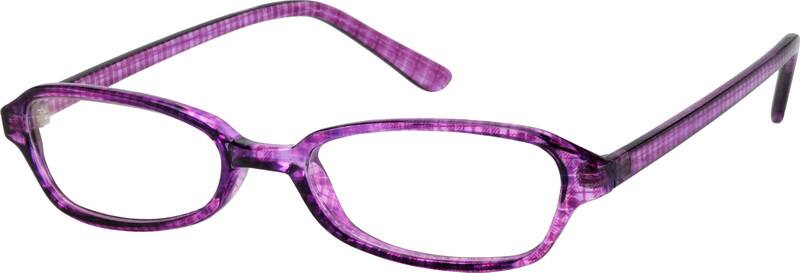 Angle view of Oval Glasses 330217 in Purple