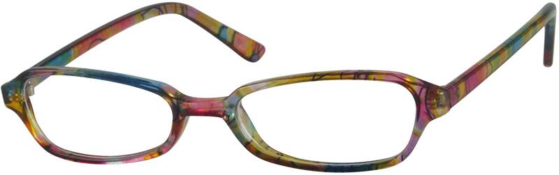 Angle view of Oval Glasses 330229 in Multicolor
