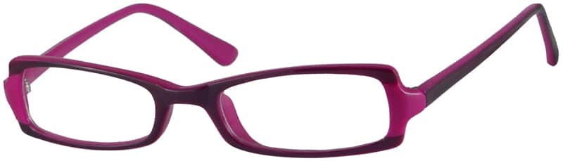 Angle view of Rectangle Glasses 335217 in Purple
