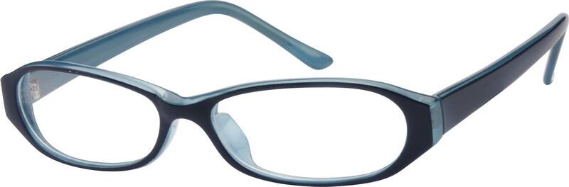 Angle view of Oval Glasses 337216 in Blue