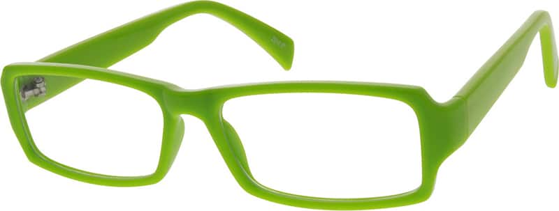 Angle view of Rectangle Glasses 337924 in Green