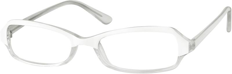 Angle view of Rectangle Glasses 338430 in White