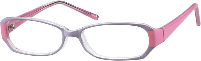 Angle view of Oval Glasses 338516 in Pink