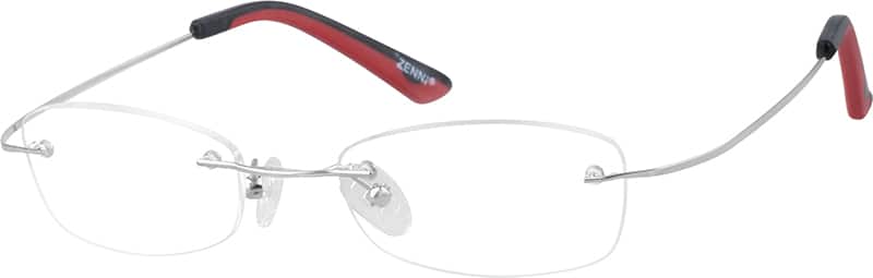 Angle view of Rimless Glasses 363611 in Silver