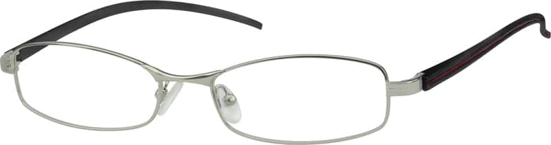 Angle view of Rectangle Glasses 364811 in Silver