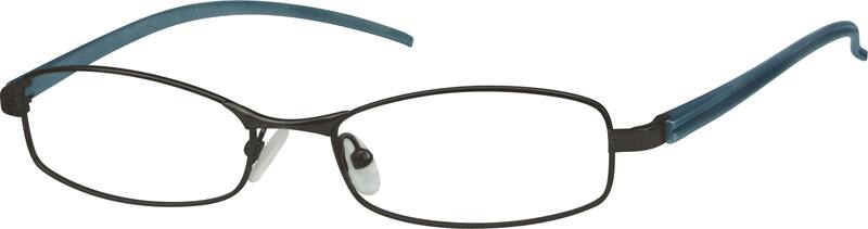 Angle view of Rectangle Glasses 364816 in Blue